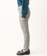 OLLLS31089 eur3(エウルキューブ) 【大きいサイズ/11号サイズあり】裏起毛ストレッチチェック柄パンツ グレー(92)