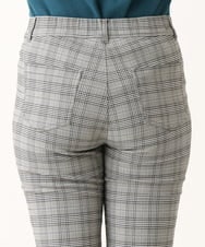 OLLLS31089 eur3(エウルキューブ) 【大きいサイズ/11号サイズあり】裏起毛ストレッチチェック柄パンツ グレー(92)