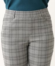 OLLLS31089 eur3(エウルキューブ) 【大きいサイズ/11号サイズあり】裏起毛ストレッチチェック柄パンツ グレー(92)