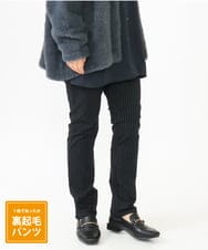 OLLLV13089 eur3(エウルキューブ) 【大きいサイズ】ストレッチスリム裏起毛パンツ ネイビー(57)