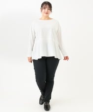 OLLLV13089 eur3(エウルキューブ) 【大きいサイズ】ストレッチスリム裏起毛パンツ ネイビー(57)