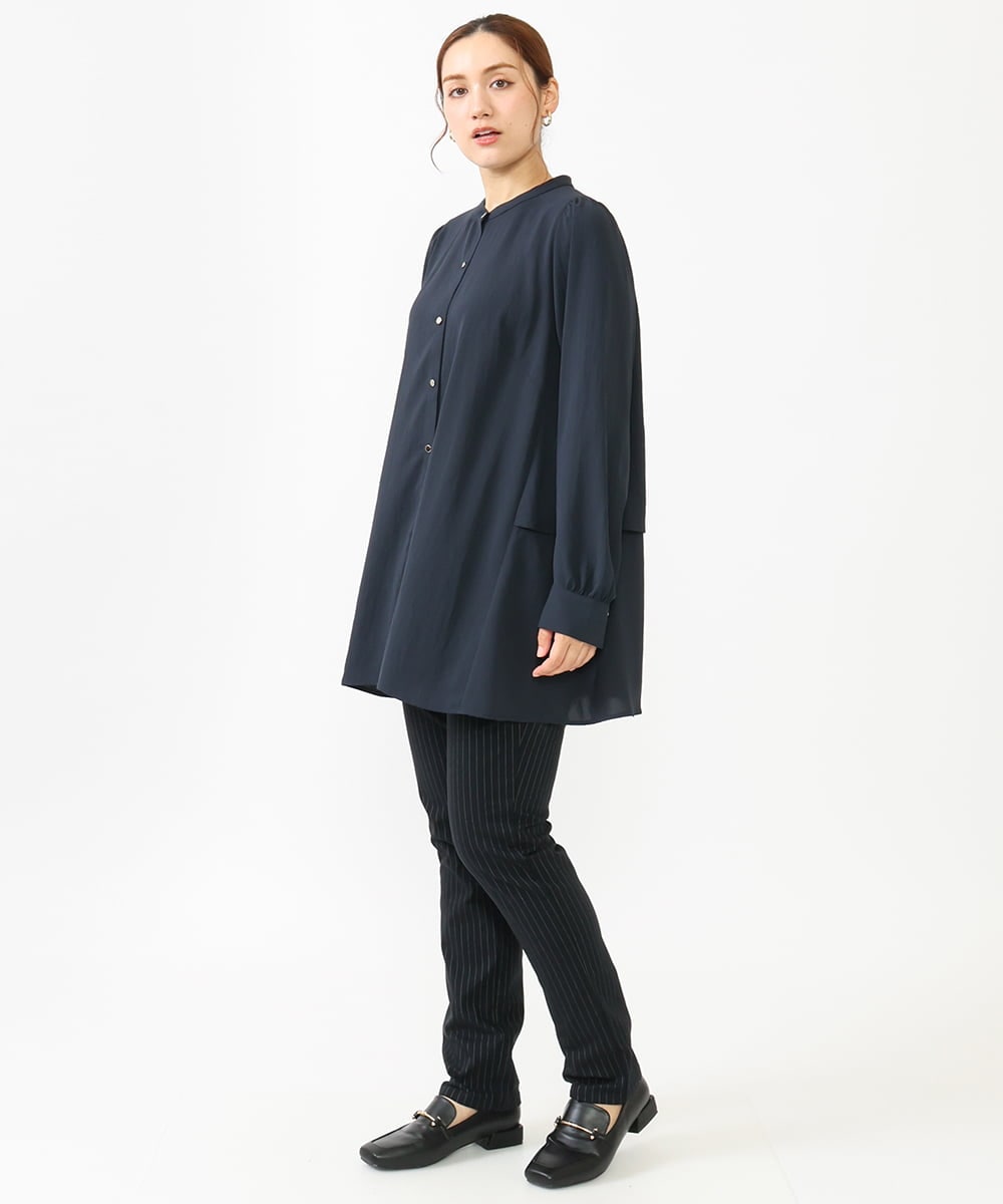 OLLLV13089 eur3(エウルキューブ) 【大きいサイズ】ストレッチスリム裏起毛パンツ ネイビー(57)