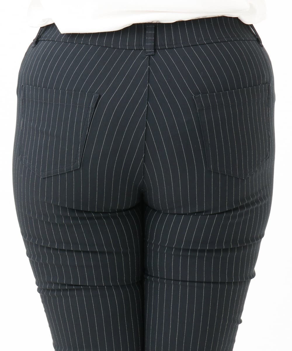 OLLLV13089 eur3(エウルキューブ) 【大きいサイズ】ストレッチスリム裏起毛パンツ ネイビー(57)