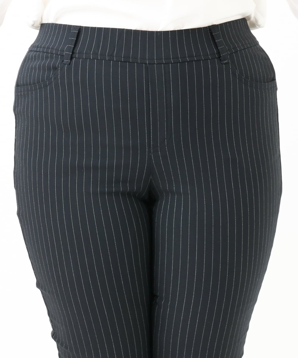 OLLLV13089 eur3(エウルキューブ) 【大きいサイズ】ストレッチスリム裏起毛パンツ ネイビー(57)