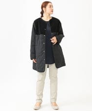 OLLLV13089 eur3(エウルキューブ) 【大きいサイズ】ストレッチスリム裏起毛パンツ グレージュ(89)