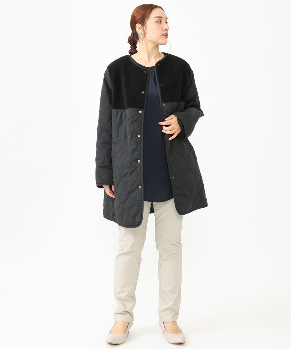 OLLLV13089 eur3(エウルキューブ) 【大きいサイズ】ストレッチスリム裏起毛パンツ グレージュ(89)