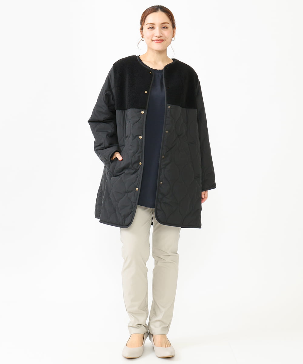 OLLLV13089 eur3(エウルキューブ) 【大きいサイズ】ストレッチスリム裏起毛パンツ グレージュ(89)
