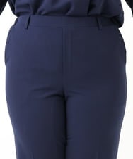 OLLLV24139 eur3(エウルキューブ) 【大きいサイズ/11号サイズあり/セットアップ対応】カットジョーゼットテーパードパンツ ネイビー(57)