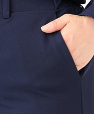 OLLLV24139 eur3(エウルキューブ) 【大きいサイズ/11号サイズあり/セットアップ対応】カットジョーゼットテーパードパンツ ネイビー(57)