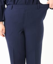 OLLLV24139 eur3(エウルキューブ) 【大きいサイズ/11号サイズあり/セットアップ対応】カットジョーゼットテーパードパンツ ネイビー(57)