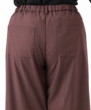 OLLLV25129 eur3(エウルキューブ) 【大きいサイズ】タックパンツ ダークブラウン(87）