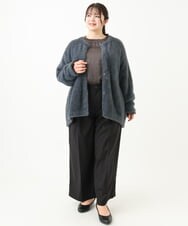 OLLLV25129 eur3(エウルキューブ) 【大きいサイズ】タックパンツ ブラック(94)