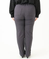OLLLV31089 eur3(エウルキューブ) 【大きいサイズ】さらさらストレッチストレート裏起毛パンツ ダークグレー(93)