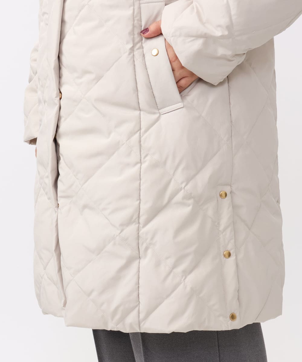 OLUAA01349 eur3(エウルキューブ) 【大きいサイズ】ロングダウンコート グレージュ(89)