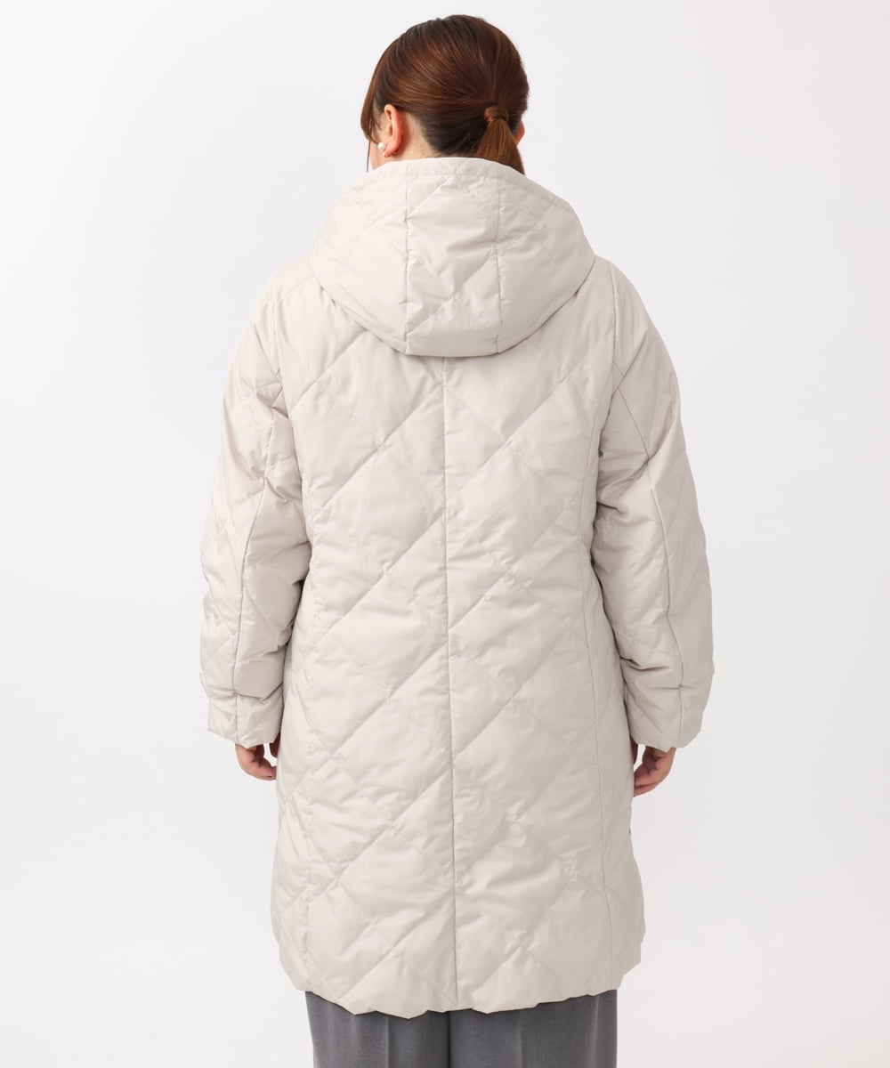 OLUAA01349 eur3(エウルキューブ) 【大きいサイズ】ロングダウンコート グレージュ(89)