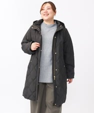 OLUAA01349 eur3(エウルキューブ) 【大きいサイズ】ロングダウンコート ブラック(94)