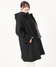 OLUAA06349 eur3(エウルキューブ) 【WEB/一部店舗限定】メルトンフーディーコート ブラック(94)