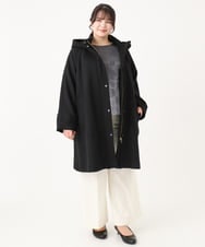 OLUAA06349 eur3(エウルキューブ) 【WEB/一部店舗限定】メルトンフーディーコート ブラック(94)