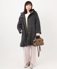 OLUAD01349 eur3(エウルキューブ) 【WEB先行販売】【大きいサイズ】ライトカシミヤウールコート モカ(84)