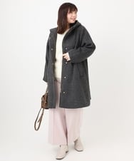 OLUAD01349 eur3(エウルキューブ) 【WEB先行販売】【大きいサイズ】ライトカシミヤウールコート モカ(84)