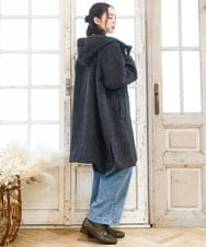 OLUAD01349 eur3(エウルキューブ) 【WEB先行販売】【大きいサイズ】ライトカシミヤウールコート モカ(84)