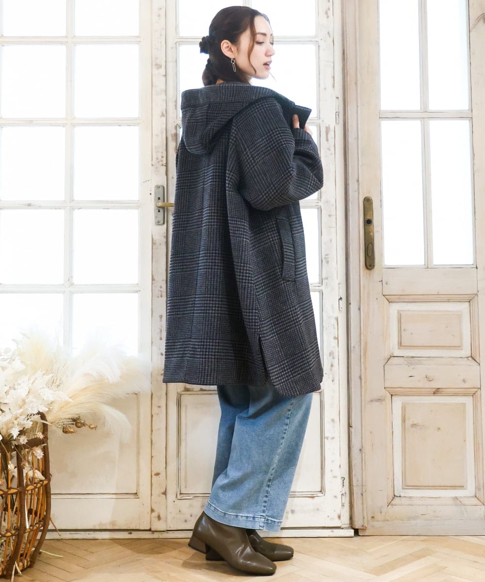 OLUAD01349 eur3(エウルキューブ) 【WEB先行販売】【大きいサイズ】ライトカシミヤウールコート モカ(84)