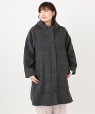 OLUAD01349 eur3(エウルキューブ) 【WEB先行販売】【大きいサイズ】ライトカシミヤウールコート モカ(84)