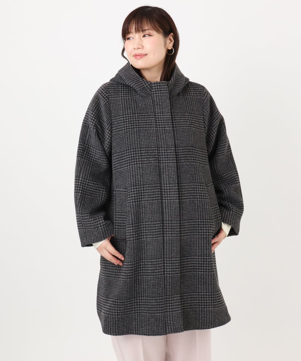 OLUAD01349 eur3(エウルキューブ) 【WEB先行販売】【大きいサイズ】ライトカシミヤウールコート モカ(84)