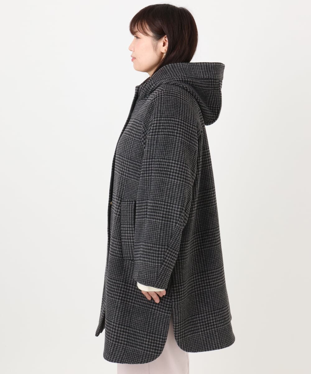 OLUAD01349 eur3(エウルキューブ) 【WEB先行販売】【大きいサイズ】ライトカシミヤウールコート モカ(84)