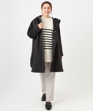 OLUAD01349 eur3(エウルキューブ) 【大きいサイズ】ライトカシミヤウールコート ダークブラウン(87)