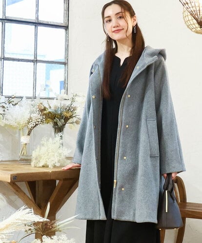 OLUAD01349 eur3 【大きいサイズ】ライトカシミヤウールコート