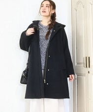 OLUAD01349 eur3(エウルキューブ) 【WEB先行販売】【大きいサイズ】ライトカシミヤウールコート ブラック(94)