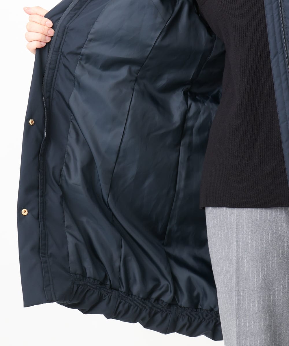 OLUAD03349 eur3(エウルキューブ) 【大きいサイズ】フードロングダウンコート ネイビー(57)