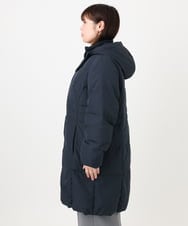 OLUAD03349 eur3(エウルキューブ) 【大きいサイズ】フードロングダウンコート ネイビー(57)