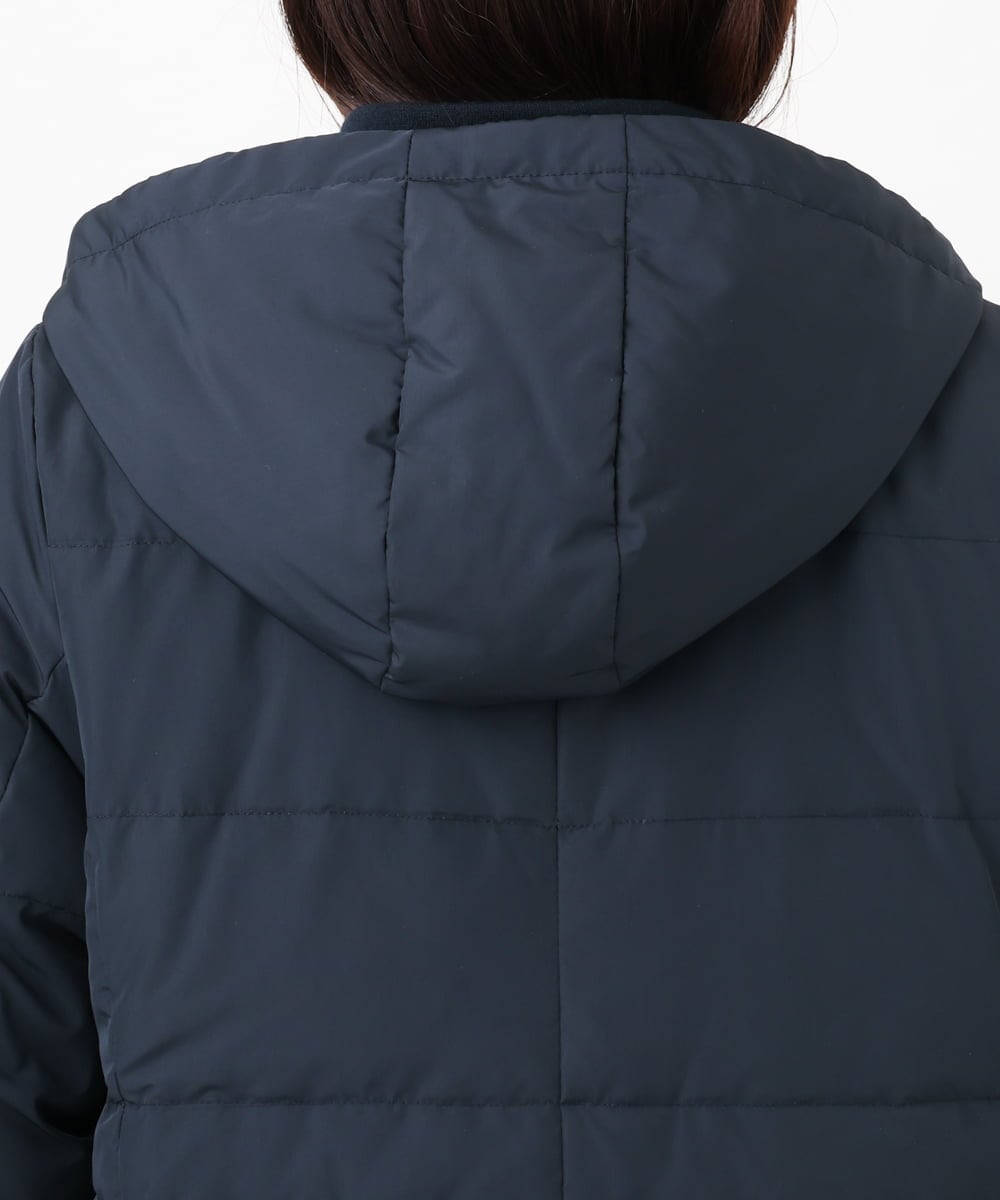 OLUAD03349 eur3(エウルキューブ) 【大きいサイズ】フードロングダウンコート ネイビー(57)