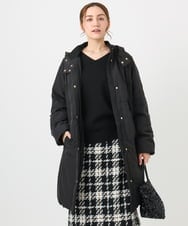 OLUAD03349 eur3(エウルキューブ) 【大きいサイズ】フードロングダウンコート ブラック(94)