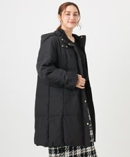 OLUAD03349 eur3(エウルキューブ) 【大きいサイズ】フードロングダウンコート ブラック(94)