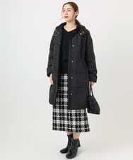 OLUAD03349 eur3(エウルキューブ) 【大きいサイズ】フードロングダウンコート ブラック(94)