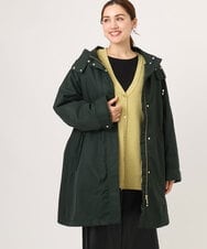 OLUAD04369 eur3(エウルキューブ) 【WEB/一部店舗限定】【大きいサイズ】ライナー付フーディーコート グリーン(35)