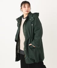 OLUAD04369 eur3(エウルキューブ) 【WEB/一部店舗限定】【大きいサイズ】ライナー付フーディーコート グリーン(35)