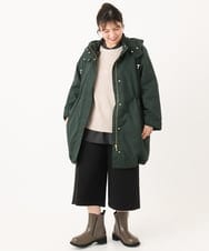 OLUAD04369 eur3(エウルキューブ) 【WEB/一部店舗限定】【大きいサイズ】ライナー付フーディーコート グリーン(35)