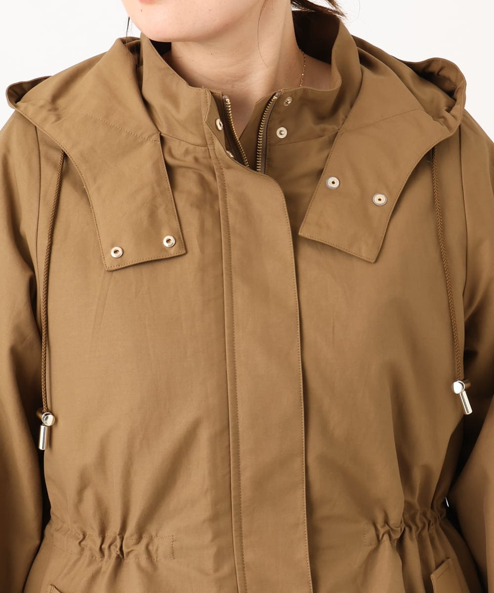 OLUAD04369 eur3(エウルキューブ) 【WEB/一部店舗限定】【大きいサイズ】ライナー付フーディーコート キャメル(83)