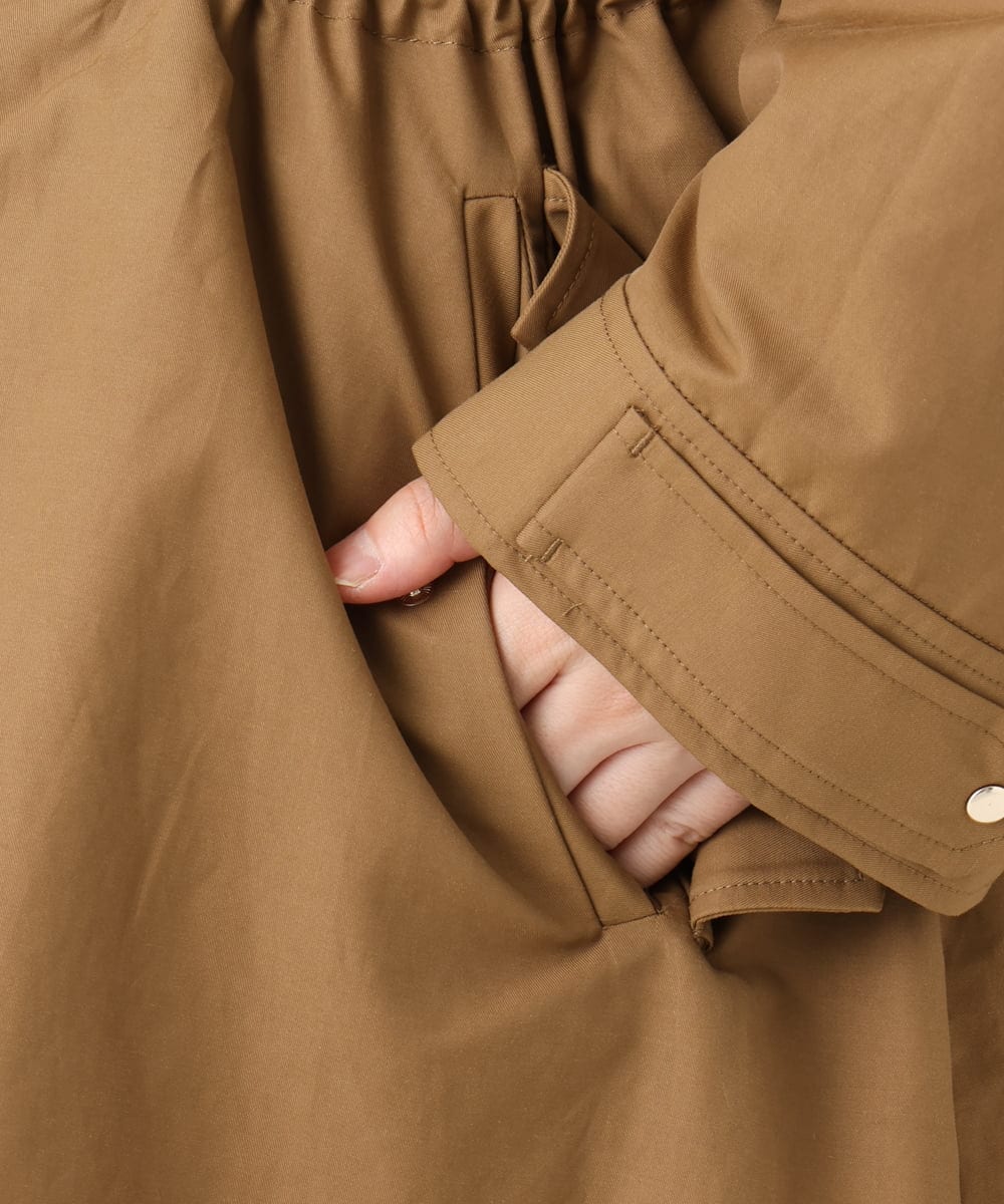 OLUAD04369 eur3(エウルキューブ) 【WEB/一部店舗限定】【大きいサイズ】ライナー付フーディーコート キャメル(83)