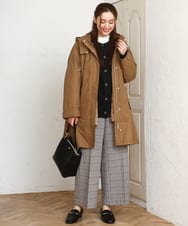 OLUAD04369 eur3(エウルキューブ) 【WEB/一部店舗限定】【大きいサイズ】ライナー付フーディーコート キャメル(83)