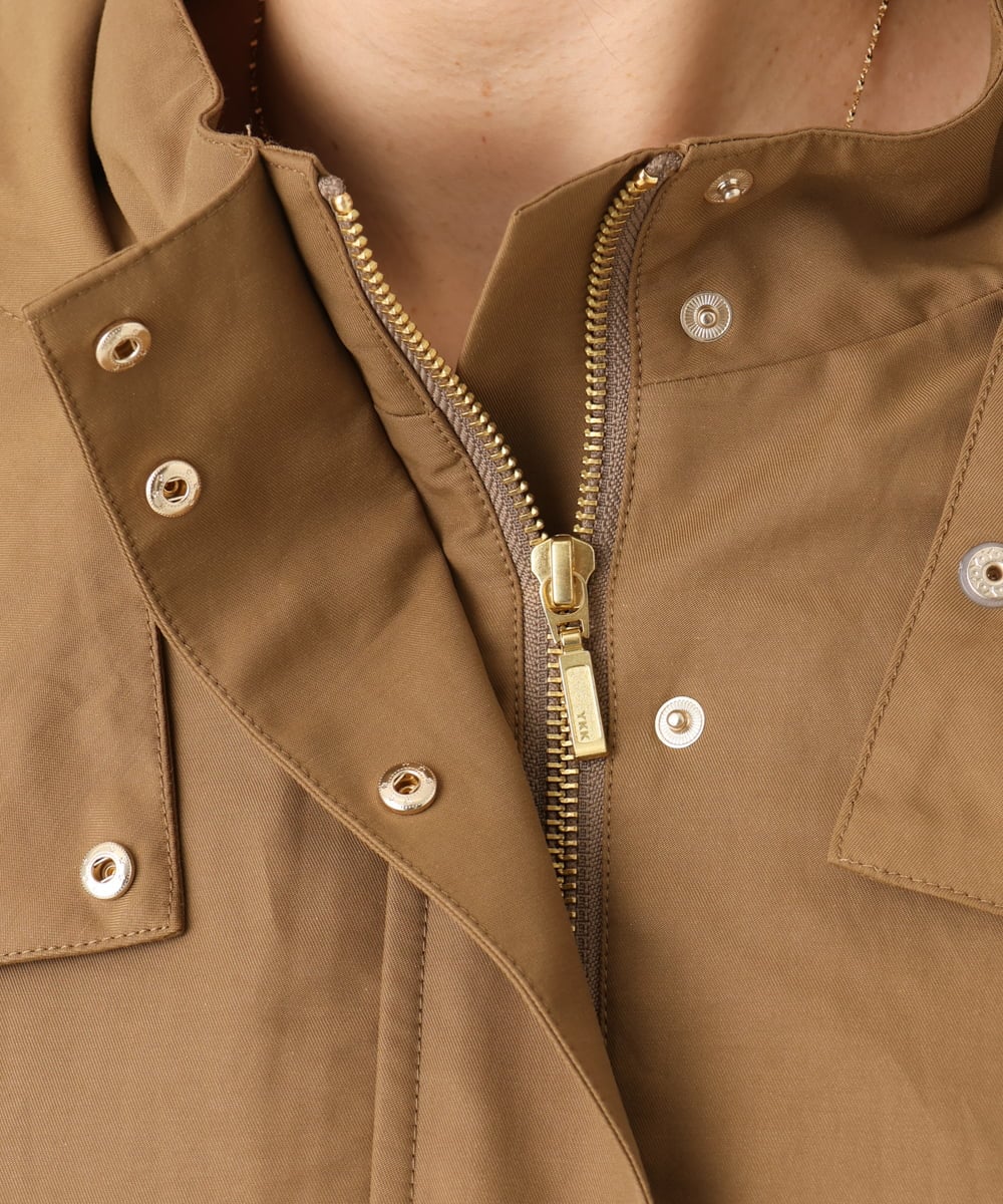 OLUAD04369 eur3(エウルキューブ) 【WEB/一部店舗限定】【大きいサイズ】ライナー付フーディーコート キャメル(83)