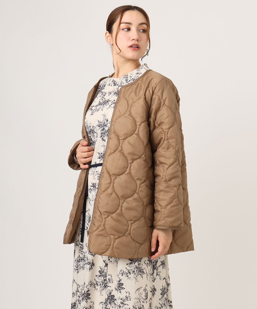 OLUAD04369 eur3(エウルキューブ) 【WEB/一部店舗限定】【大きいサイズ】ライナー付フーディーコート キャメル(83)