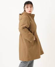 OLUAD04369 eur3(エウルキューブ) 【WEB/一部店舗限定】【大きいサイズ】ライナー付フーディーコート キャメル(83)
