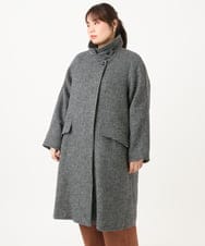OLUAG01349 eur3(エウルキューブ) 【大きいサイズ】ステンカラーウールコート ホワイト
