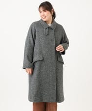 OLUAG01349 eur3(エウルキューブ) 【大きいサイズ】ステンカラーウールコート ホワイト