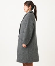 OLUAG01349 eur3(エウルキューブ) 【大きいサイズ】ステンカラーウールコート ホワイト